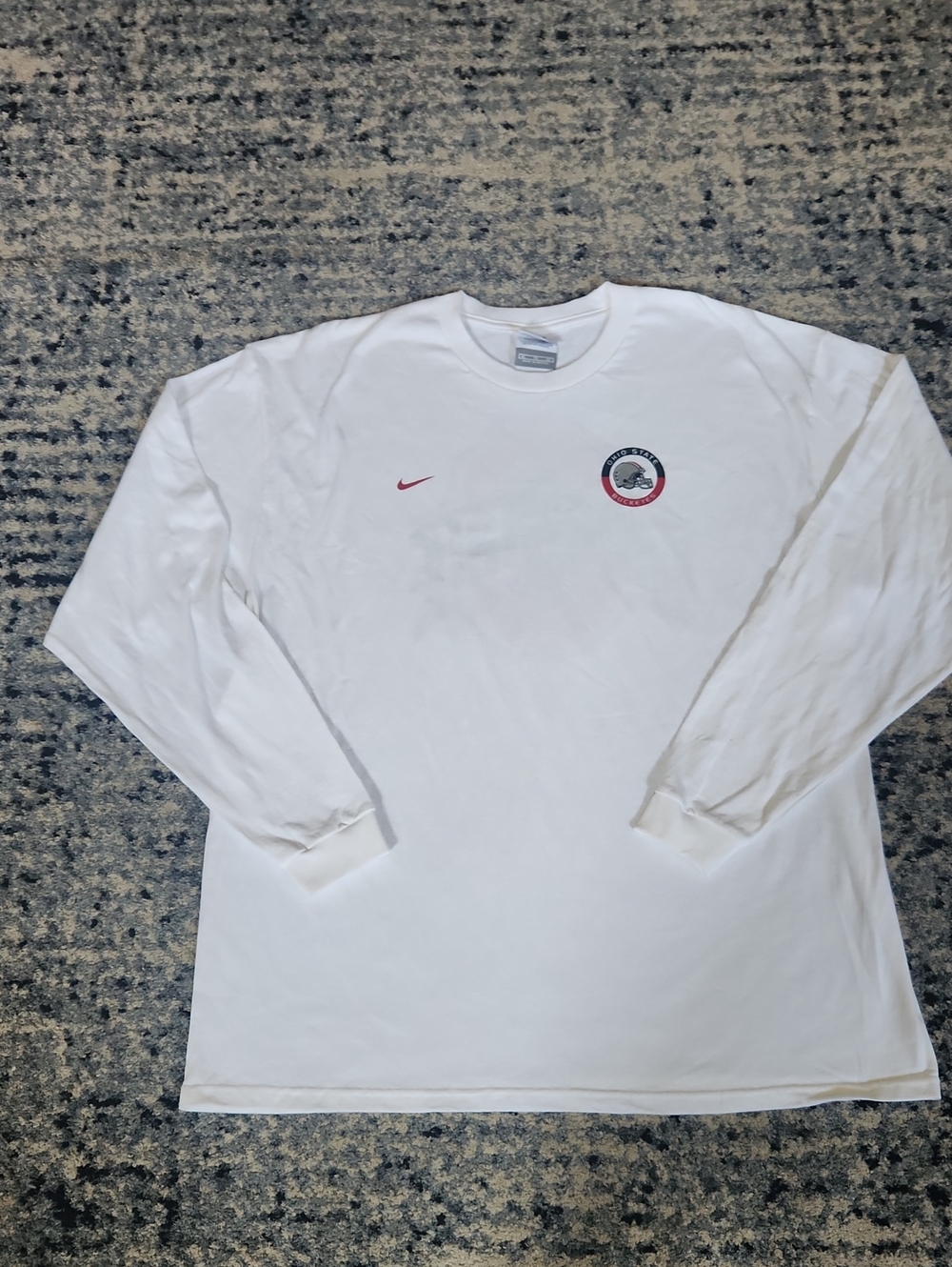 Nike White Long Sleeve Crew Ohio State Tshirt